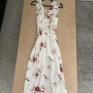 M Boutique maxi dress with ruffle sleeves